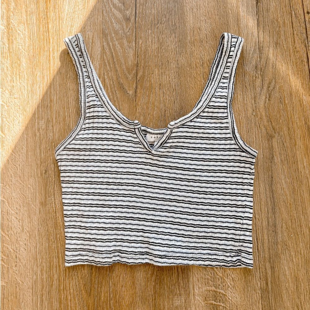 Topshop Striped Crop Tank Size 4